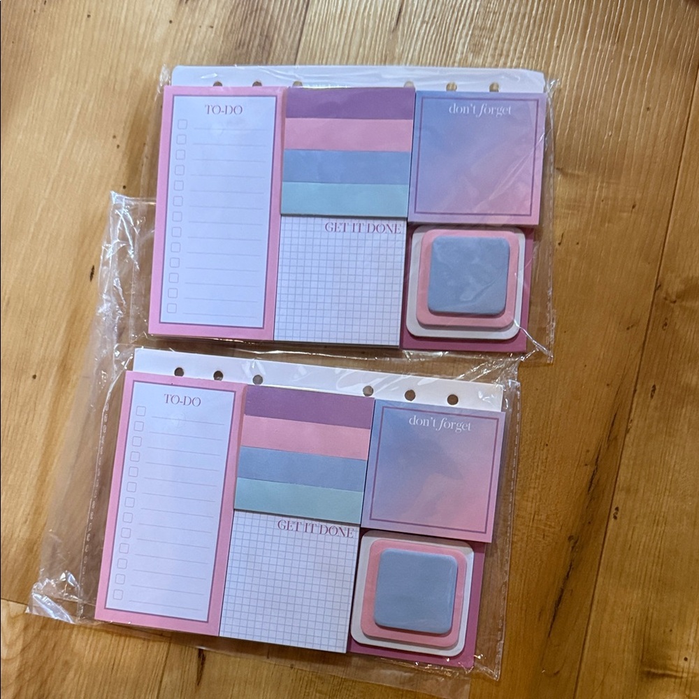 2 sets Claire’s Colorful Sticky Note Set for Home Organization
